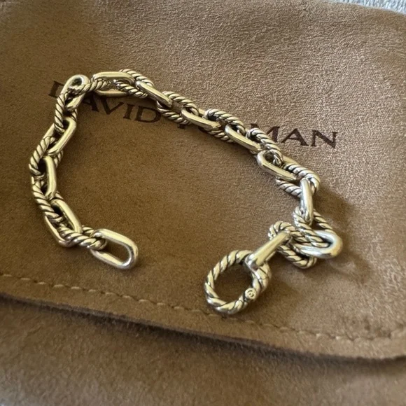 David Yurman Madison Chain Silver Bracelet 5.5mm Size Medium - Picture 8 of 12